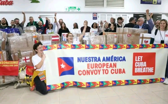 Arribó a Cuba convoy de ayuda solidaria procedente de Europa