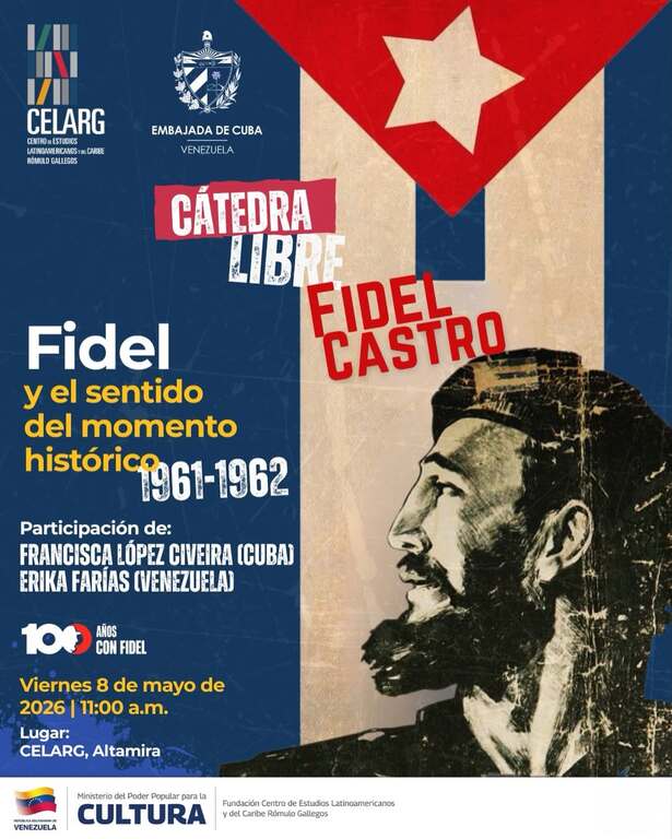 Venezuela: Celarg acogerá sesión de Cátedra Libre Fidel Castro