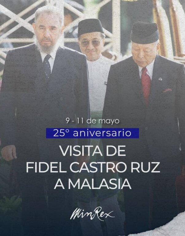 Cancillería cubana recuerda visita de Fidel Castro a Malasia