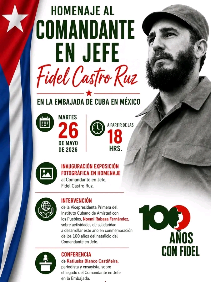 Homenaje a Fidel Castro en la Embajada de Cuba en México: exposición, solidaridad y legado