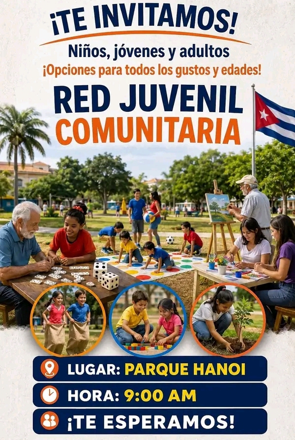 La Red Juvenil Comunitaria convoca a una jornada de arte y deporte en el Parque Hanoi