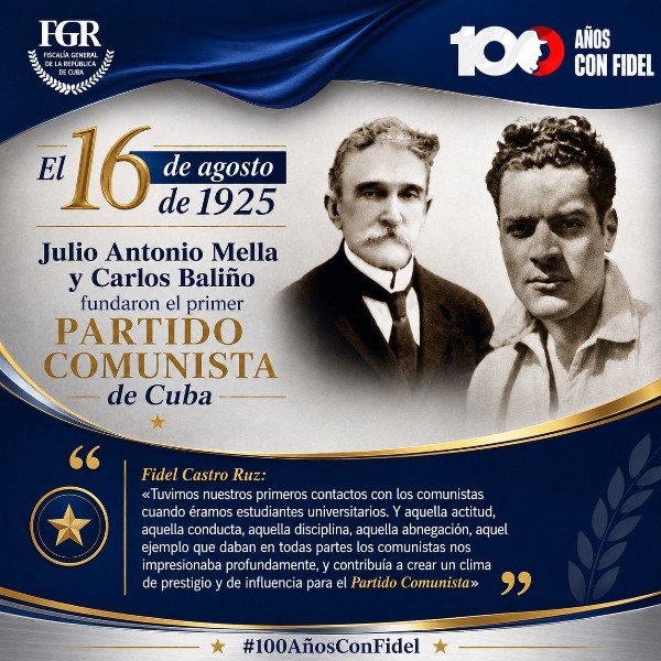 A 101 años de su fundación, el legado del primer Partido Comunista de Cuba perdura en la memoria histórica