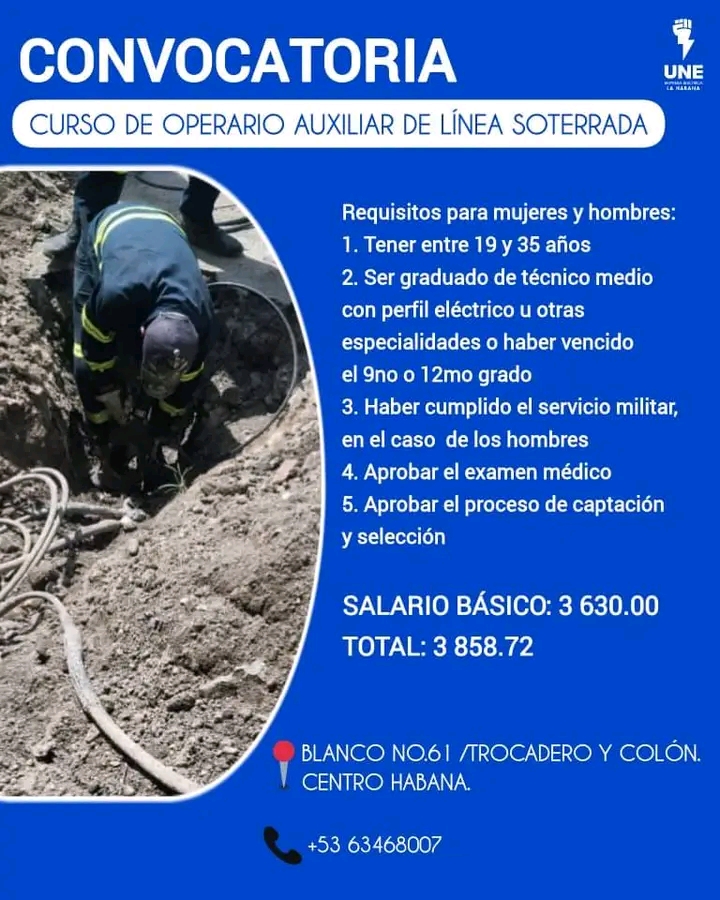 Empresa Eléctrica de La Habana convoca para formar nuevos especialistas en redes técnicas
