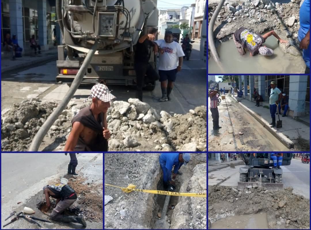 Aguas de La Habana reparó conductora en Pueblo Nuevo, Centro Habana