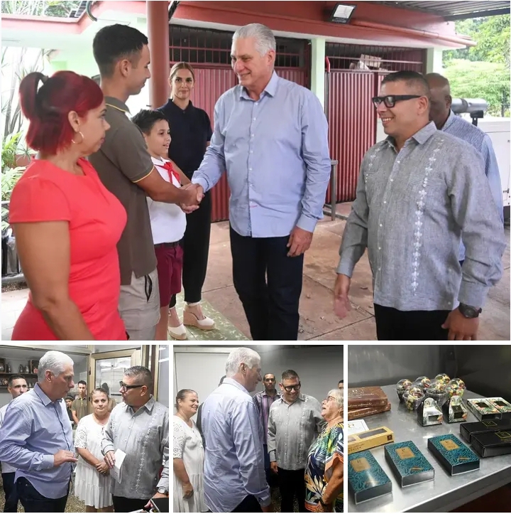 El presidente Miguel Díaz-Canel visita “La Chocolatera”, un emprendimiento que demuestra el poder de la voluntad