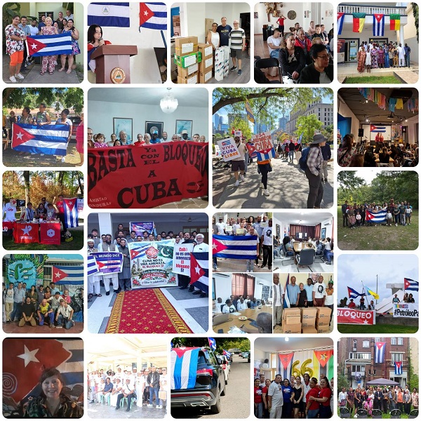 Desde distintas latitudes, la solidaridad con Cuba vuelve a hacerse sentir