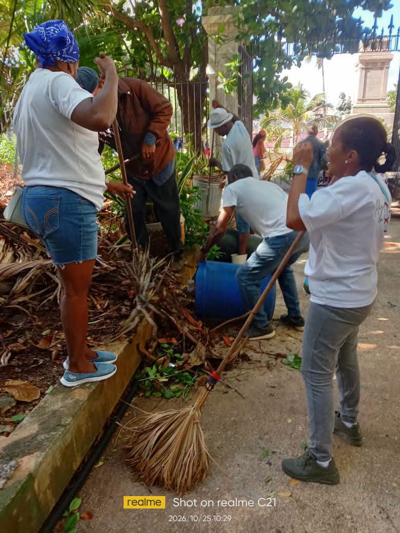 Trabajo voluntario masivo tuvo lugar en Plaza de la Revolución este domingo
