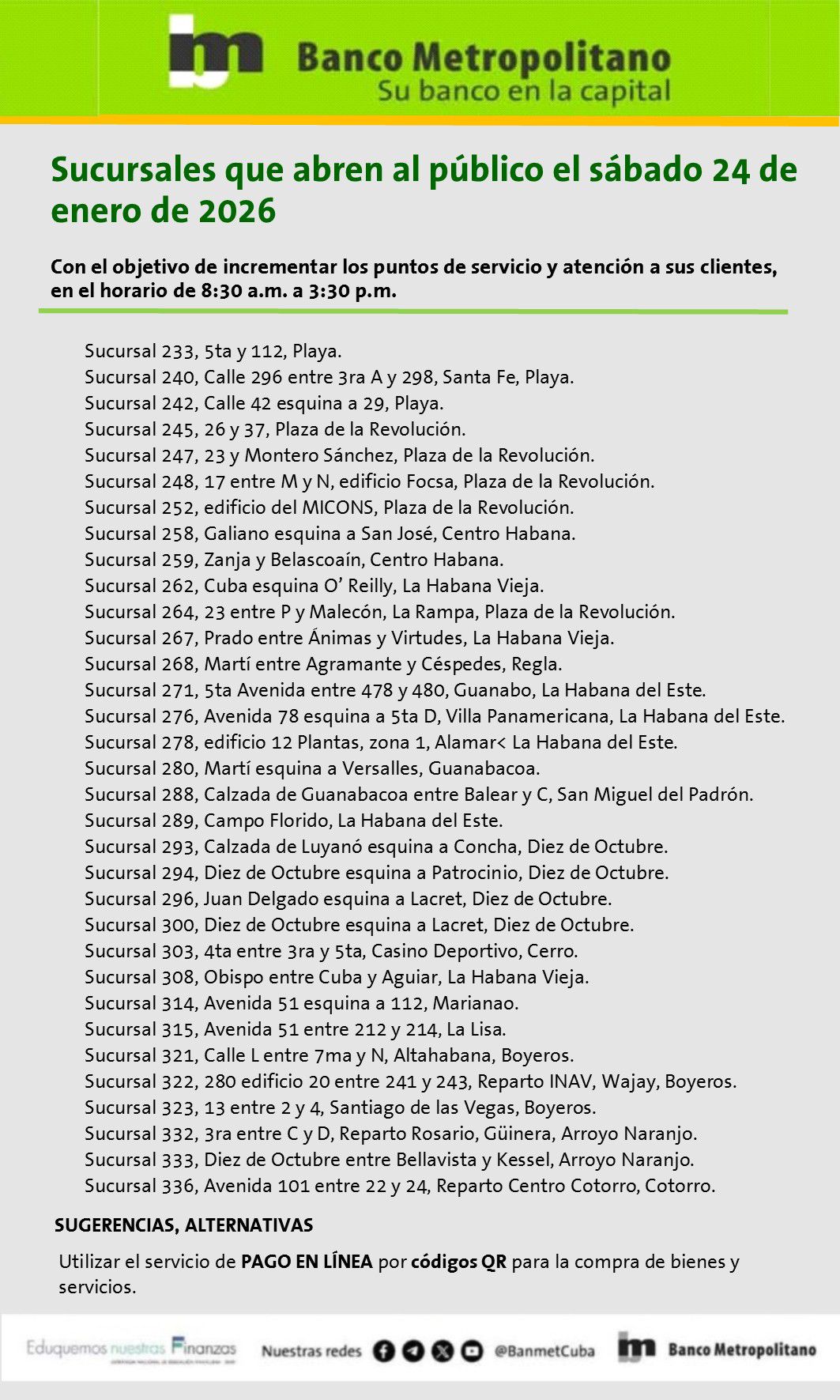 Foto: Banco Metropolitano Foto: Banco Metropolitano